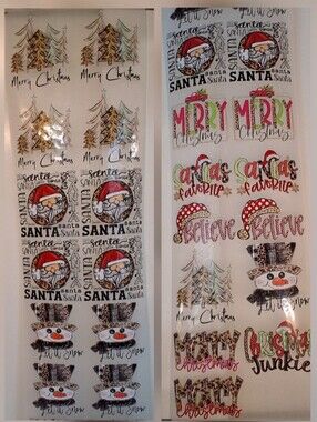 Christmas DTF Transfers NEARLY 12FT ROLL  25 Large Size Transfers